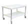 White lacquered metal & chrome serving trolley, 1960s