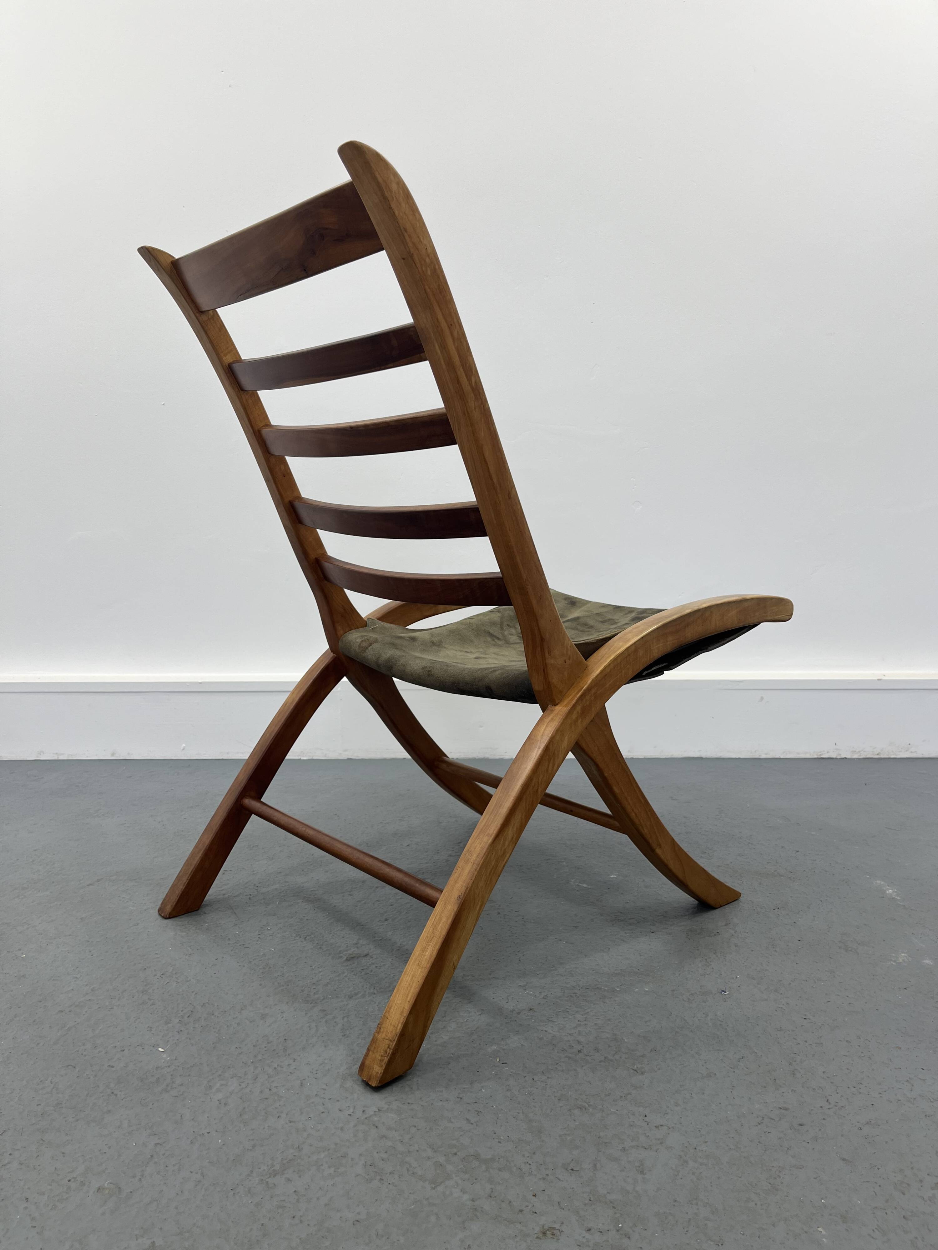 Leather vintage armchair, 1970s