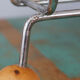 Review door in chrome metal and wood, vintage 60s