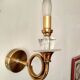 Pair of old brass wall sconces