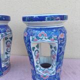 Pair of Asian Chinese porcelain stools