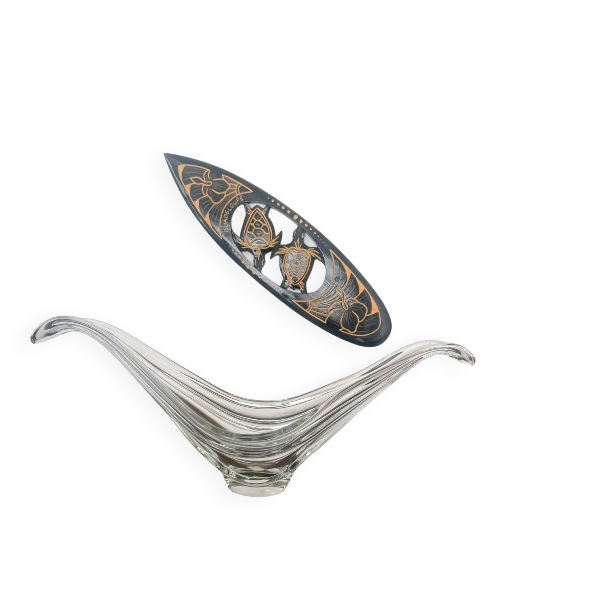 Large glass bowl Pompeii – Illuminated sculpture with free lines