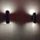 Pair of stainless steel tube wall lights from the 70s/80s