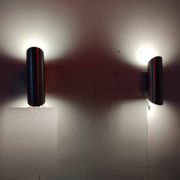Paire d'appliques tubes inox années 70/80