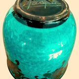 JACQUET (Paul, 1883-1968) flowerpot SAVOIE ceramics decorated with Fuchsias 1925