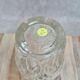 Thick vintage glass vase from the 70s – geometric design