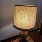 Vintage 1960s Venetian lamp – wooden base – Total height: 1.00 m