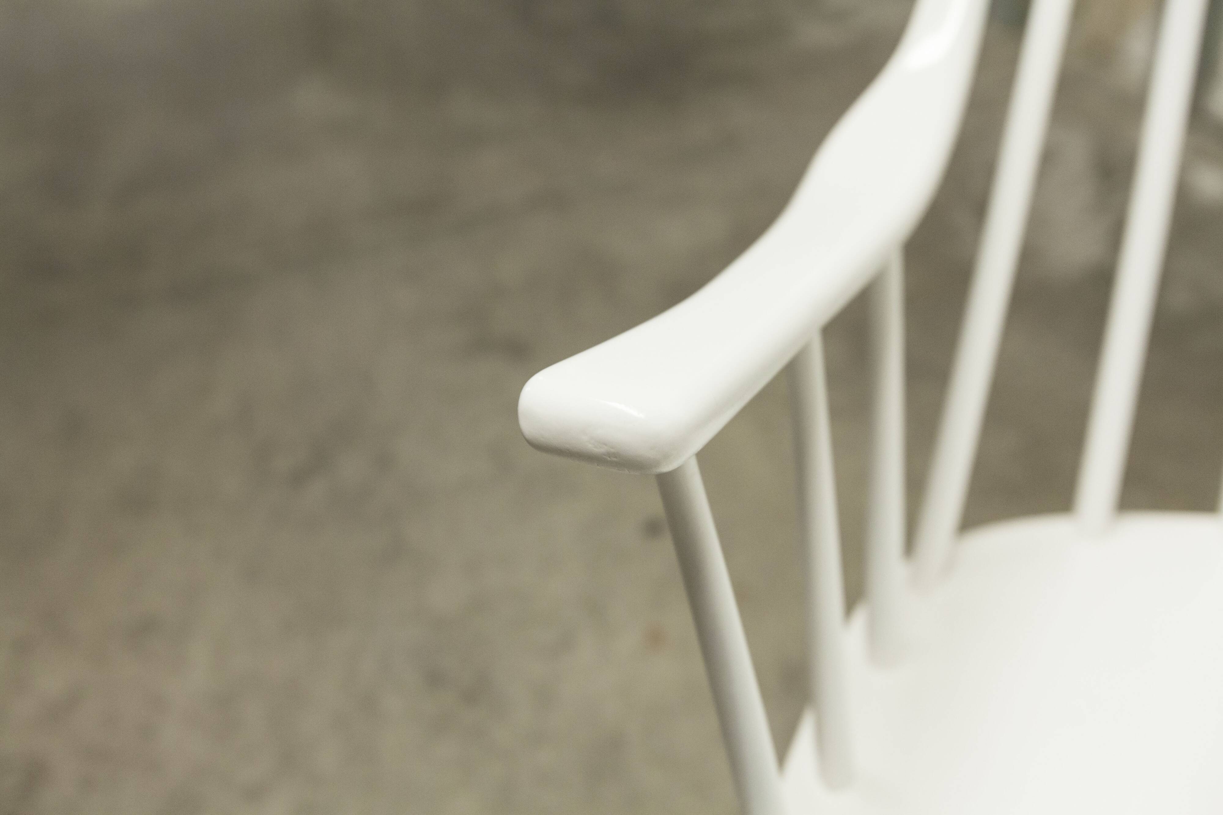 Grandessa rocking chair in white beech by Lena Larsson 1960 for Nesto