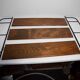 Wall shelf string 1960 3 solid wood tops black and brown