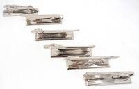 Aristide Colotte, 12 animal-shaped knife rests, Art Deco, excellent condition, case.