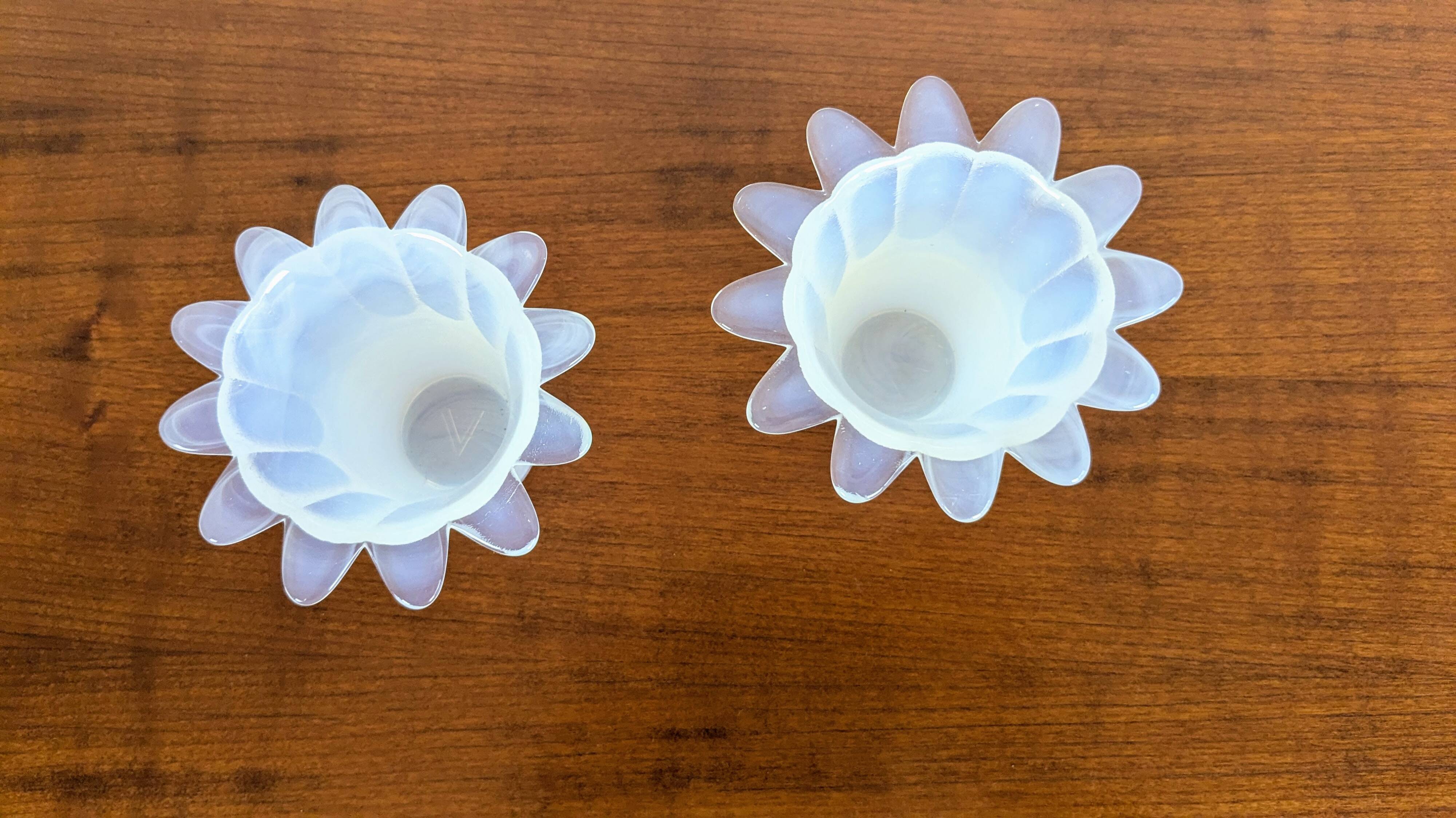 Pair of Vianne glass tealight holders