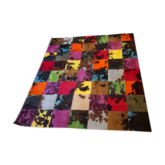 TERGUS cowskin patchwork carpet 236x206cm
