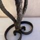 Brutalist iron candle holder