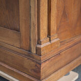 Bookcase carved wood 3 old doors, bookcase window beveled