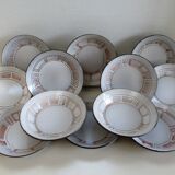 Set of 12 hollow plates in Niderviller stoneware