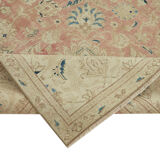 Hand-knotted persian antique 1970s 320 cm x 357 cm beige wool carpet