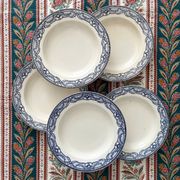 5 assiettes creuses terre de fer « Directoire » Salins