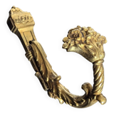 Brass floral coat hook