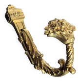Brass floral coat hook