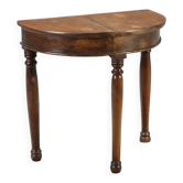Console demi-lune en noyer - Italie XIXe siècle