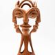 Terracotta sculpture by Jean Marais, the 3 faces, 1970