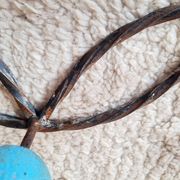 Vintage wall-mounted coat rack in wrought iron with coloured balls - Roger Feraud