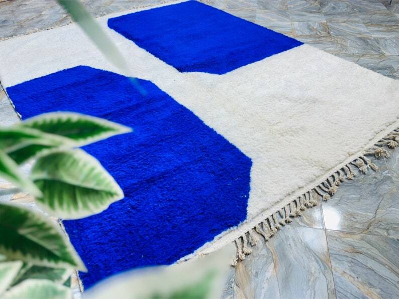 Tapis beni ouraine fait main traditionnelle taille 200 x 300 cm