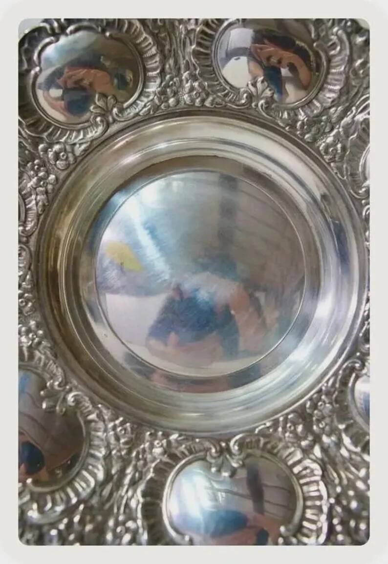 Vintage Silver-Plated Fruit Bowl Orbisa MTL | Silver Metal Fruit Bowl 20th Century | Antique Serving Dish Chic Centrepiece