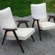 Pair of Scandinavian-style armchairs with splayed legs from the 1950s
