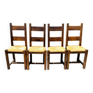 chaises paillées vintage