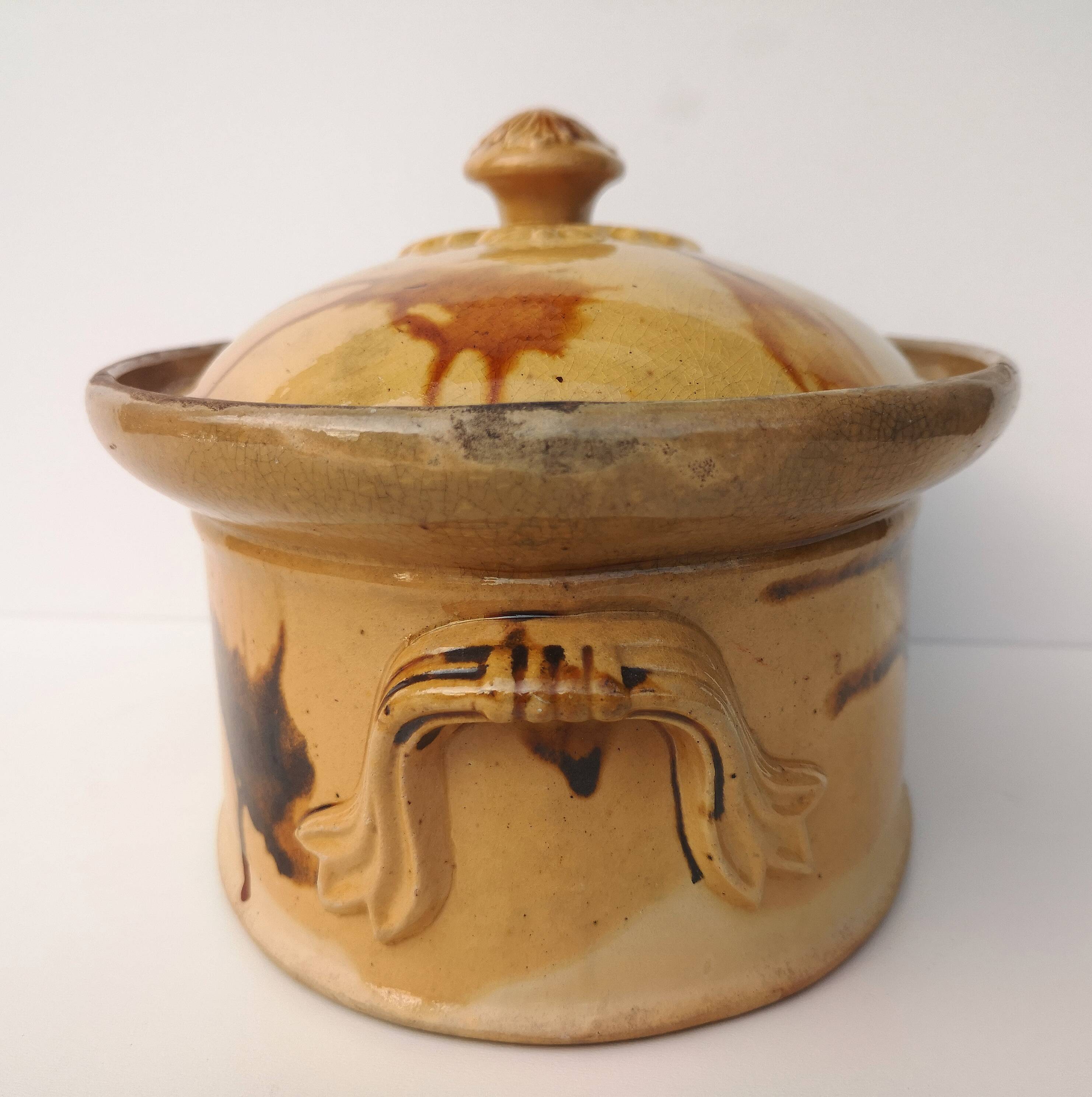 Old glazed terracotta terrine