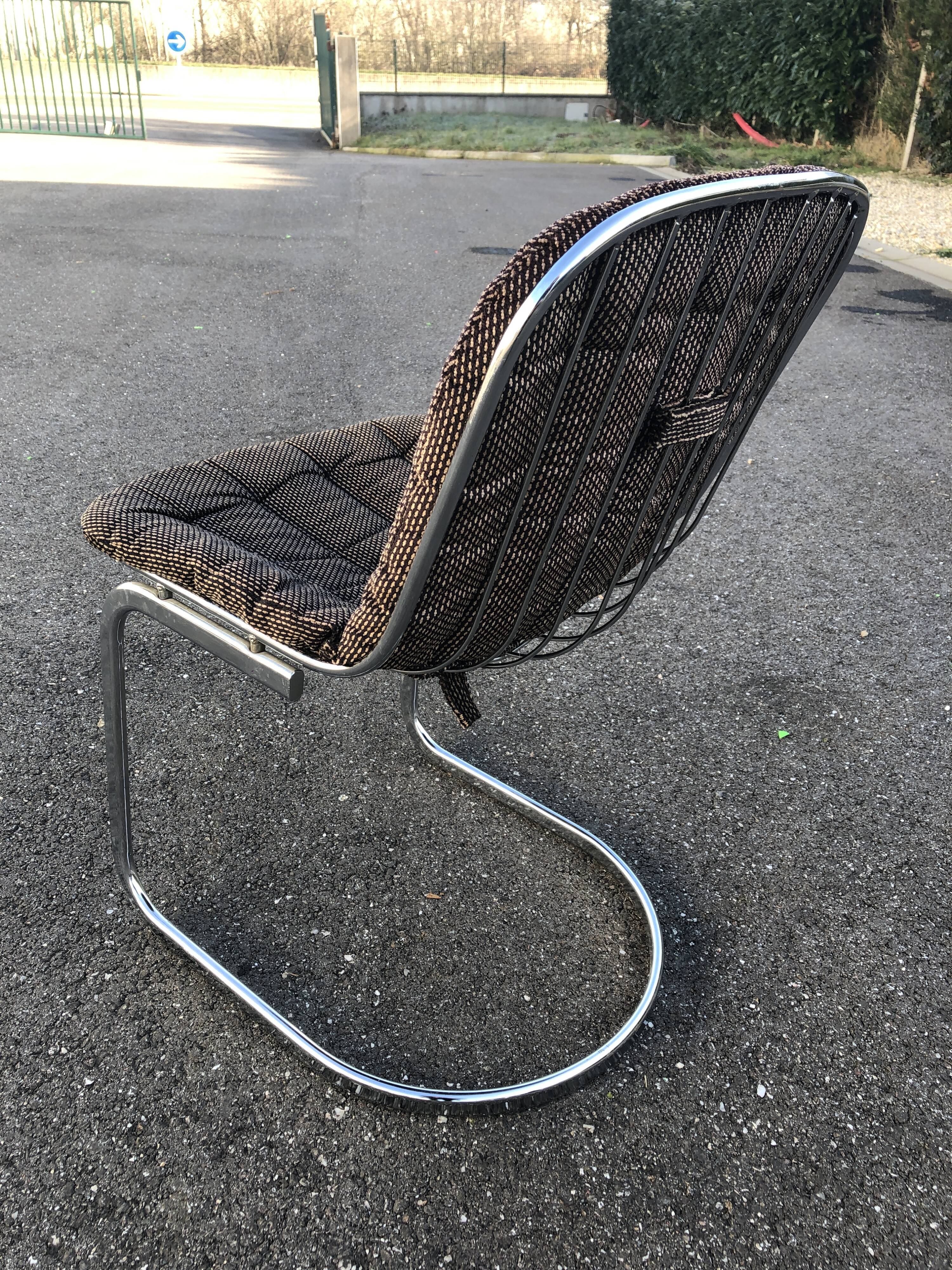 4 chromed chairs Cidue