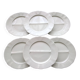 6 pillivuyt white porcelain asparagus plates
