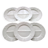 6 pillivuyt white porcelain asparagus plates
