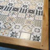Table de ferme carreaux de ciments