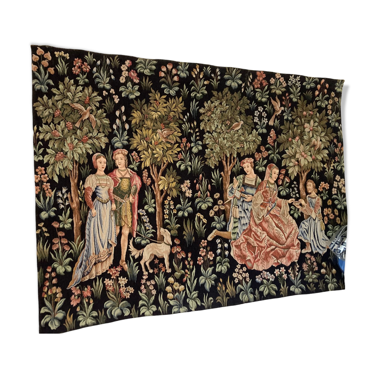 Tapisserie d’hallucinées scène galante