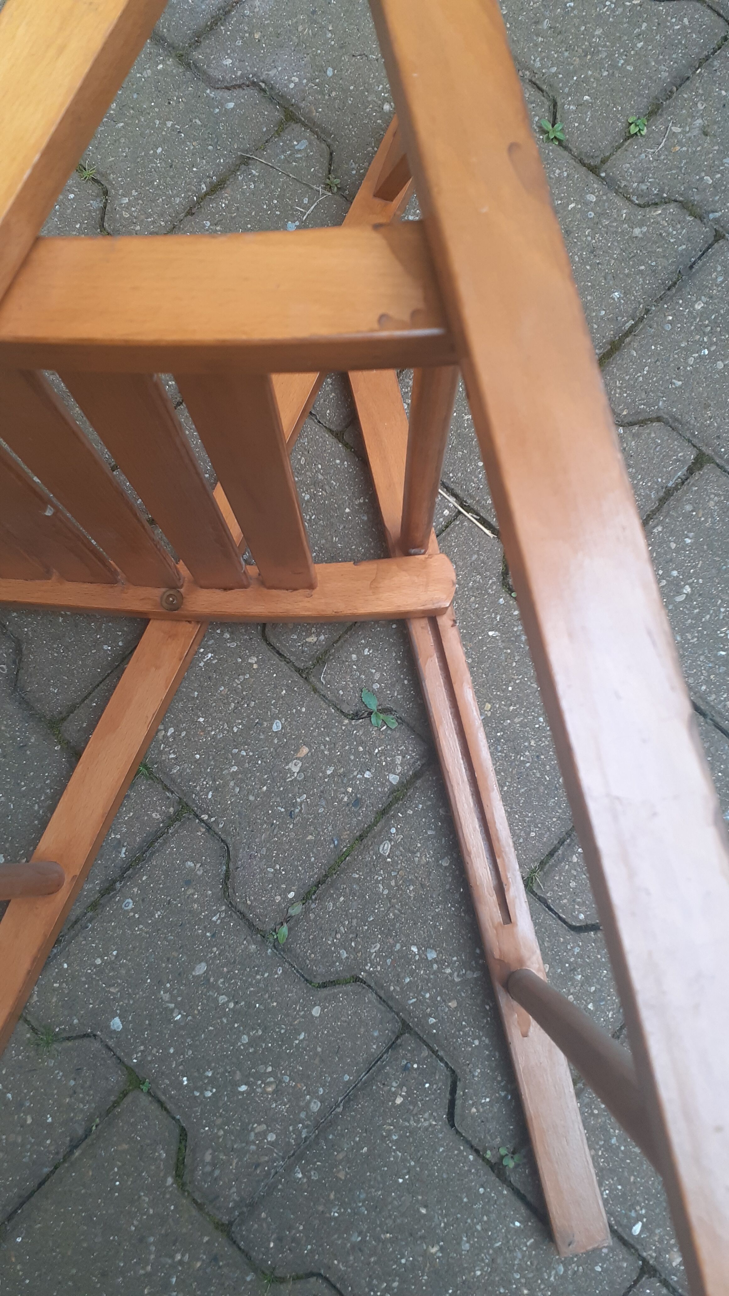 Chaise pliante vintage en bois