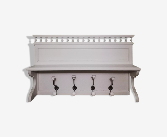 Porte manteau mural en bois 4 patères