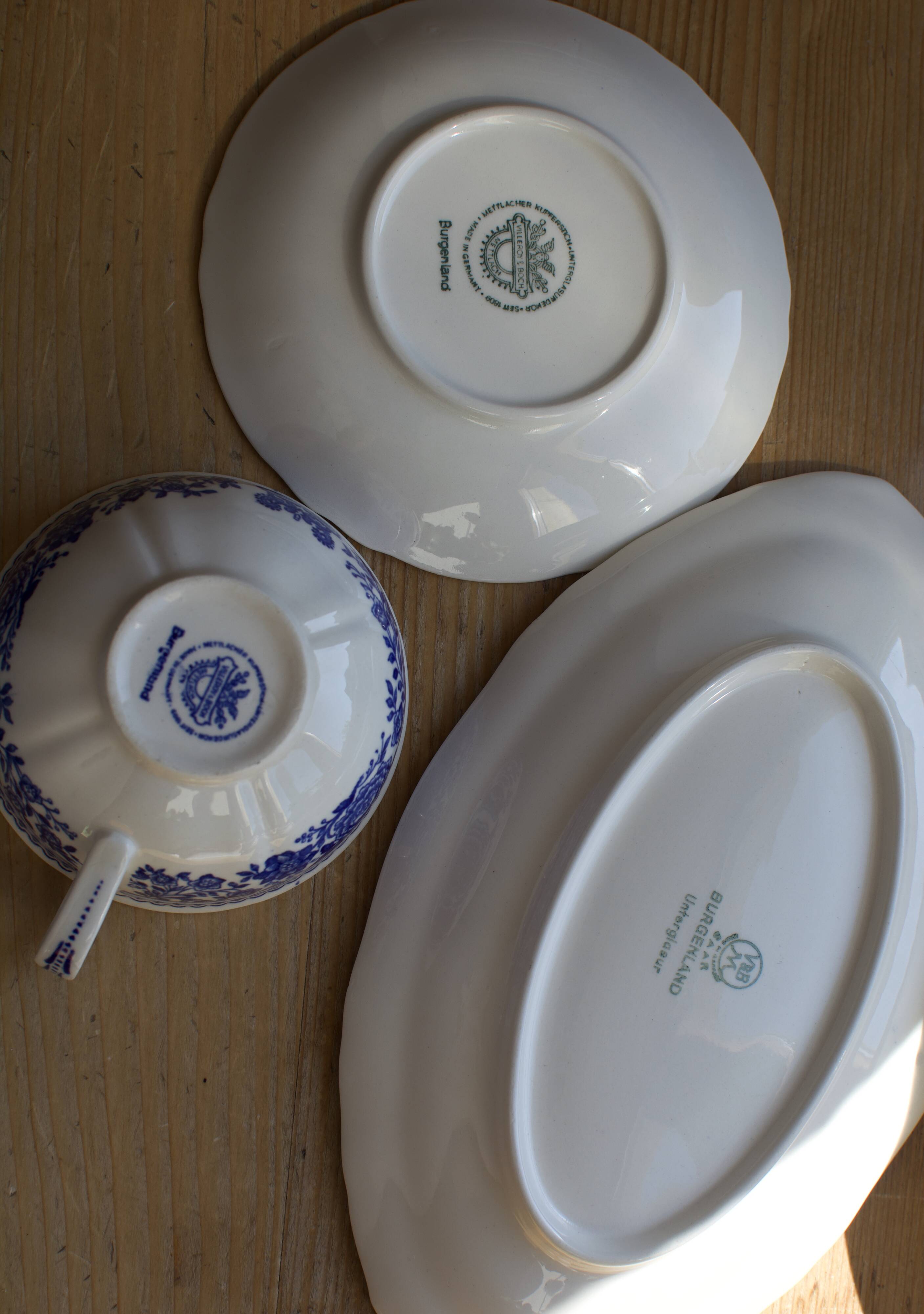 Service at Thé Villeroy & Boch in blue Burgenland porcelain