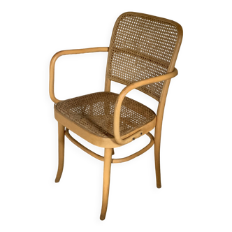 Chaise fauteuil vintage en cannage Hofmann