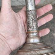 Paire de bougeoirs en cuivre XIXe