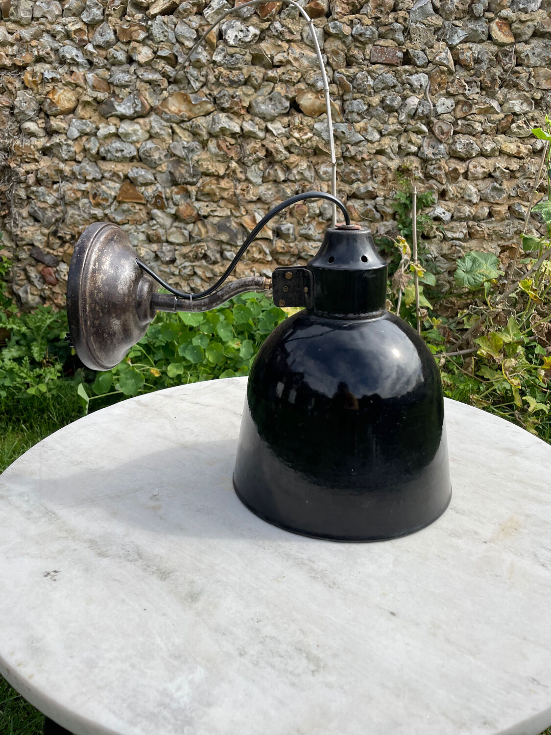 Vintage industrial wall light 1940