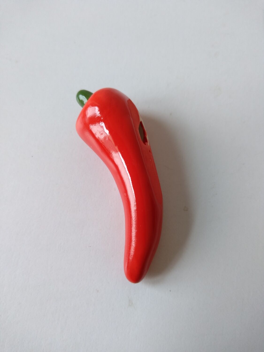 Set of 6 ceramic red pepper knife holders