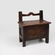 Antique French Wooden Stool with Storage
