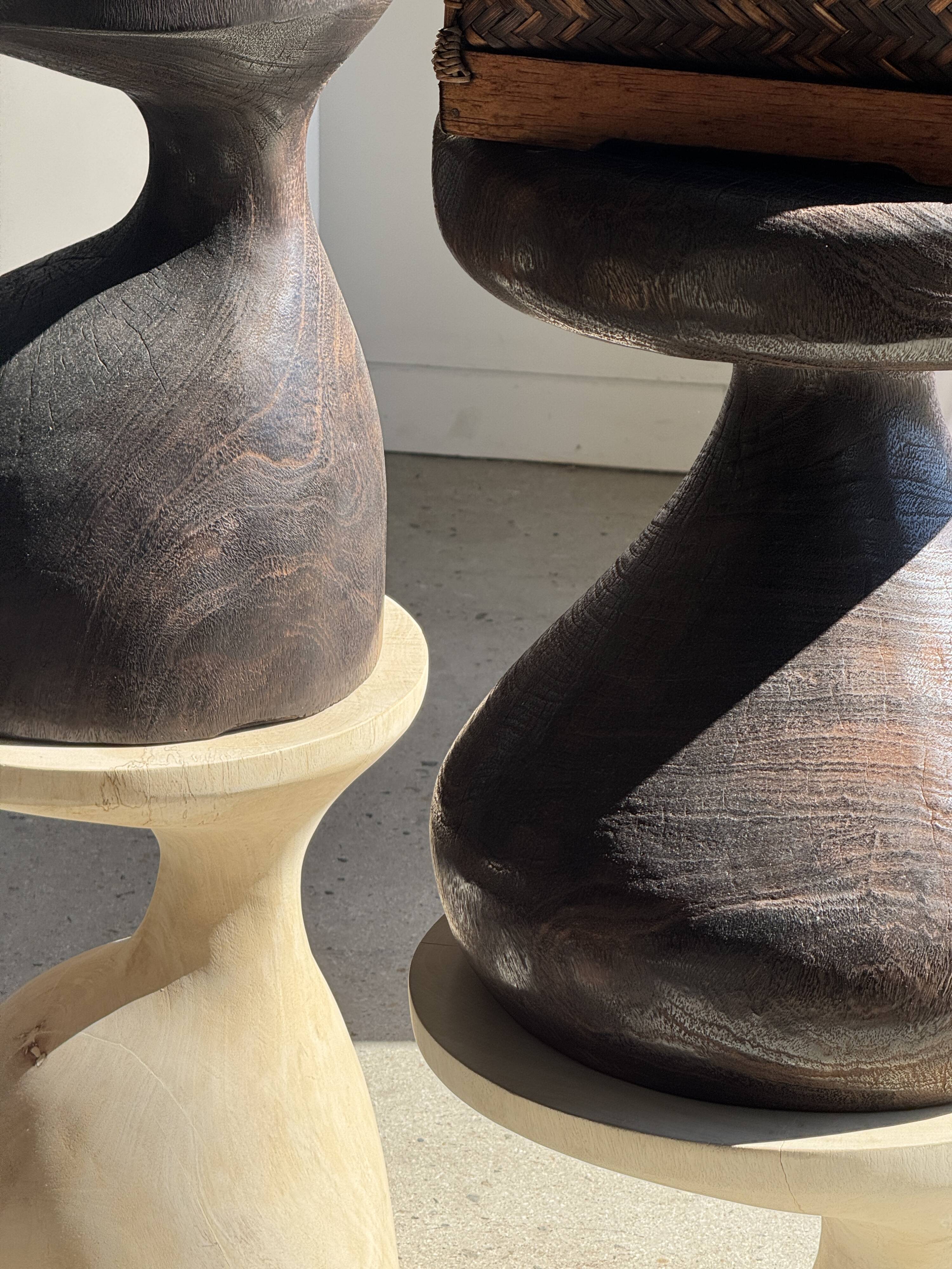 Pawn Brown - Stool, side table in the shape of a brown pawn.