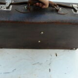 Leather case in brown interior fabric