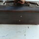 Leather case in brown interior fabric
