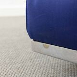 Cassina LC2 3seat Sofa by Charlotte Perriand, Le Corbusier and Pierre Jeanneret in blue fabrics