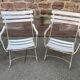 Paire de fauteuils chaises de jardin fer forgé vintage