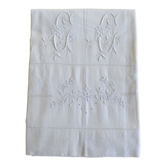 Hand-embroidered antique sheet